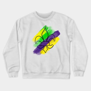 Mardi Gras Fleur de Lis Crewneck Sweatshirt